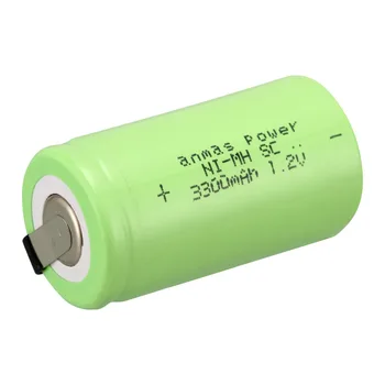 2 buc/lot Anmas Putere NIMH 1.2 V Baterie de 3300mAH Ni-MH Sub C SC Baterii Baterie Reîncărcabilă