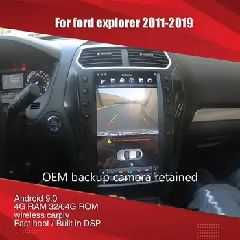 Aucar Tesla 13.6 inch Pentru ford Explorer 2011-2019 Android multimedia Radio Auto Pentru ford Explorer de Navigare GPS Stereo carplay