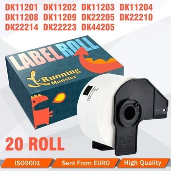 20rolls Etichete Brother DK Seria DK-11204 DK-11209 DK-22205 Compatibil pentru Imprimante pentru Etichete QL-1050 QL-QL 1050N-800 Alb