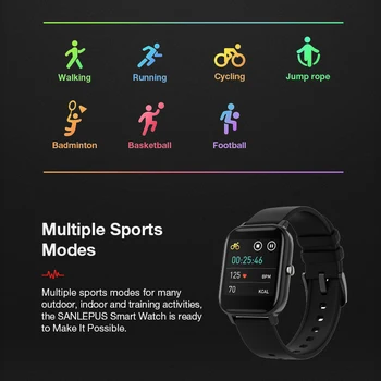 2020 SANLEPUS Smart Watch Sport Monitor de Ritm Cardiac rezistent la apa de Fitness Brățară Bărbați Femei Smartwatch Pentru Android, Apple, Xiaomi GTS