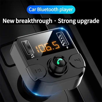 BT36B Bluetooth Car MP3 5.0 Transmițător Jucător cu Dublă Încărcare USB Cu Microfon Display LED Suport Disc U TF Card FM Comutator Cântec