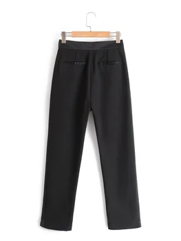 De Vară 2020 Nou Culoare Solidă Partea Curea de Pantaloni Costum negru zaraing stil za sheining femei pantaloni pantaloni Dt27608