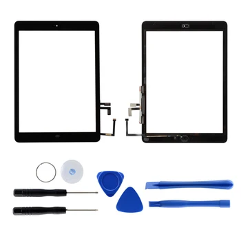 Inlocuire Ecran Tactil Digitizer Butonul Home Kituri pentru Aer iPad 1 Generație LCD Panoul Exterior de Sticlă din Față Înlocuirea Senzorului de