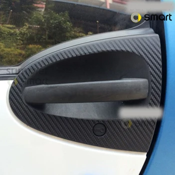 Aliauto 2 x Auto-styling Accesorii Auto Mâner de Ușă Decor din Fibra de Carbon de Protecție Autocolant Decal pentru Smart Fortwo Forfour