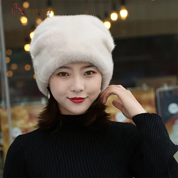 2019 Fierbinte de Vânzare de Moda Blană de Nurcă Palaria pentru Femei Fox Minge de Plus Captuseala Pălărie de Crăciun cel Mai frumos Cadou pe mai Multe Culori Auailable.