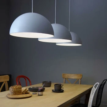 Simplu și Frumos Semisferică de Metal Pandantiv Lumina cel Mai bun Preț. Modern suspensie lampa home bar magazin de iluminat inginerie