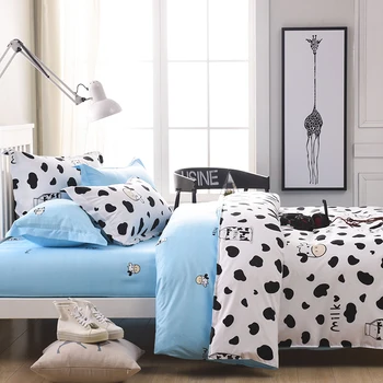 Animale de desene animate set de lenjerie de pat vacă, pisică, câine Set de lenjerie de Pat lenjerie de pat de lux carpetă acopere set+fata de perna pat set Unic Regina King Size
