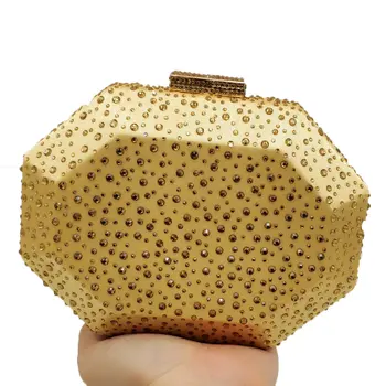 Noua moda banchet sac hexagonale stras cina sac stras sac de ambreiaj, umăr diagonală încrucișată acrilice femei geanta