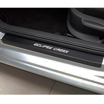 4buc Fibra de Carbon de Vinil Autocolant Auto Pragului de Ușă Protector Scuff Placa Pentru Mitsubishi Eclipse Cruce Accesorii Auto