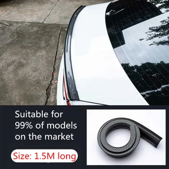 Universal Spoiler 1,5 M Auto-Styling 5D Fibra de Carbon Spoilere DIY Refit Spoiler Pentru Lada Priora Sedan sport Kalina Granta Vesta