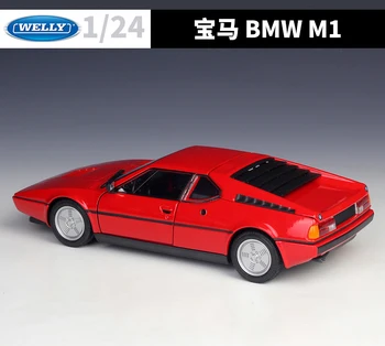 WELLY Diecast 1:24 Masina Clasica de Curse Auto BMW M1 Metal Masina Sport Aliaj Model de Mașină de Jucărie Pentru Copii Cadou de Colectie Decor