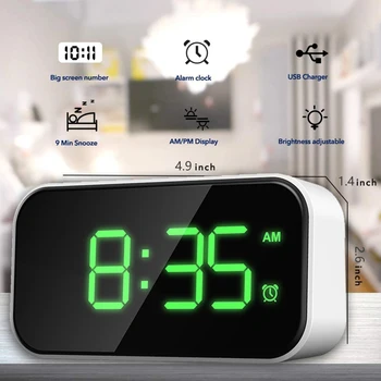 Mic Ceas Cu Alarmă Digital Este Potrivit Pentru Oameni De Dormit. Ultra-Volum mare Ceas Deșteptător