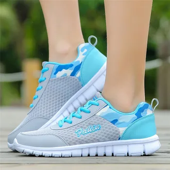 În aer liber Ușoare Pantofi de Alergare Pentru Femei Dantelă-up Culori Amestecate Running Adidasi de Aer Respirabil ochiurilor de Plasă de Femei Pantofi de Sport 0911