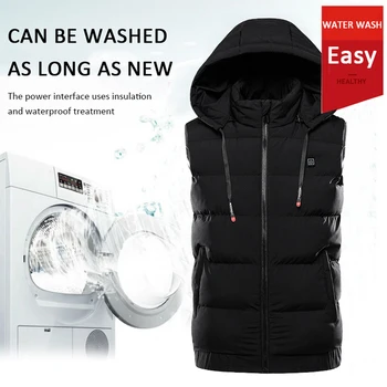 Unisex Încălzit Jachete de Căldură Haina USB Electrice, Termice Îmbrăcăminte haina 9 Locuri de Încălzire cu Capișon Jachete de Iarnă în aer liber de Îmbrăcăminte Călduroasă