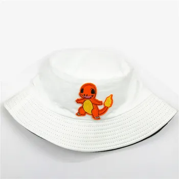Desene animate dragon broderie de bumbac Pălărie Găleată Pălărie Pescar călătorie în aer liber pălărie de Soare Capac Pălării pentru copil bărbați Femei 10
