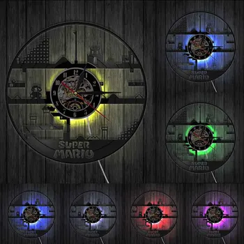 Joc Retro clasic disc de Vinil de Perete Ceas de Perete Modern Lampa 3D Ceasuri de Perete Ceasuri de Timp Creativ Ceas Handmade Iubitor de Joc de Cadou