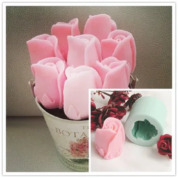 3D Rose Floare DIY Silicon Pentru Decorare Tort de Ciocolata Rășină Mucegai Tulip Săpun Manual Sare Sculptura Lumânare Forma S0038HM