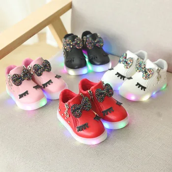 Dimensiunea 21-30 Copii Stralucitoare Adidasi Copii Fete Printesa CONDUS Pantofi Drăguț Copil Adidași și Pantofi de Lumină Strălucitoare