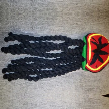 Oamenii Noutate Tricotate Peruca Panglica Pălărie Bob Marley Rasta Beanie De Sex Masculin Jamaican Multicolor Articole Pentru Acoperirea Capului Moț De Păr Accesorii Hippie Bereta