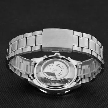 JARAGAR bărbați ceas de mână moda design inovator șase-parte fals trei-ochi pentru bărbați din oțel curea ceas mecanic de unghii scară ceas mecanic