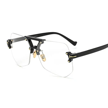 Kachawoo ochelari fără rame pentru barbati black leopard neregulate transparent ochelari pentru femei accesorii 2018 fierbinte de vânzare