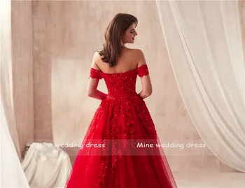 2021 Arabia Saudită Stil pe Umăr Tăiat Fusta Design Vin Roșu Rochii de Bal cu Cristale Rochie de Seara Vestido De Noche