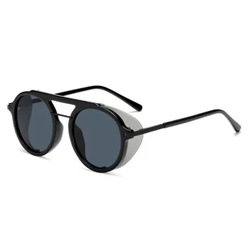 Moda Steampunk ochelari de Soare de Designer de Brand Femei Bărbați Vintage Rotund Ochelari de Soare Retro Ochelari de soare UV400 Shades Ochelari de Oculos de sol