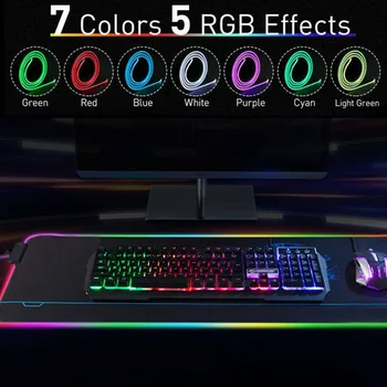 Mare Mouse-ul Mat cu Iluminare din spate 780*300mm Mari Anti-alunecare LED RGB Model Dragon Gaming Birou Pad Compatibil Pentru Calculator PC