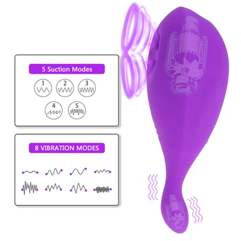 Clitoridiana Suge Vibratorul cu 5 Intensă Aspirație Reîncărcabilă & Impermeabil punctul G și Clitorisul Stimula Rapid Orgasm jucarii Sexuale pentru Femei