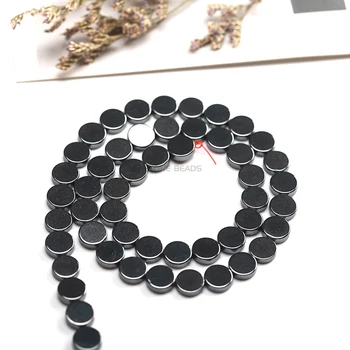 Fierbinte de vânzare Negru Hematit Plat Forma Rotunda Margele Dimensiune 4 6 8 10 mm de Înaltă Calitate Piatră prețioasă Accesoriu Pentru a Face Bijuterii