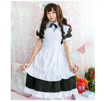 Sweet Lolita Rochie Servitoare Franceză Chelner Japoneză Anime Costum Sexy Femei Mini Drăguț Halloween Cosplay Costum Pentru Fete Plus Dimensiune