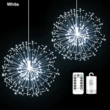 LED-uri Impermeabil Stea care Explodează focuri de Artificii Lampa de Crăciun, Lumini de Basm Sârmă de Cupru Lampă de Papadie Șir de Lumini de Gradina Decor Acasă