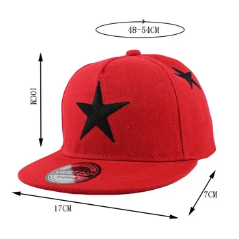 HLEISXI de Moda de Top pentru Copii Sepci de Baseball de Vara Star Băieți Cap De Fata 3-8 Ani Casual Pălării Reglabil Poliester Snapback