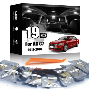KAMMURI 19Pcs Eroare Gratuit Pentru Audi A6 S6 C7 4G Sedan Wago LED Interior Ușă Portbagaj de înmatriculare Kit de Lumina (2012-2016)