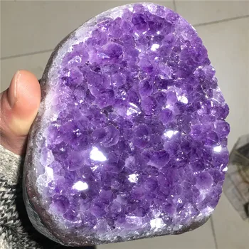 Naturale Geode De Ametist Cristal De Cuarț Cluster Specimen Mobilier Acasă Decorare Piatră Și Globul De Maestrii Reiki De Vindecare Cadou