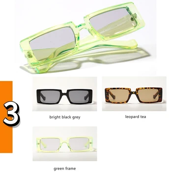 Vintage Dreptunghi ochelari de Soare Femei Bărbați 2020 Design de Brand de Moda Verde Gros Cadru Ochelari de Soare Nuante UV400 Gafas de sol mujer