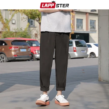 LAPPSTER Mens coreean Streetwear Jogging Pantaloni 2020 Salopete Mens Casual Negru Glezna Lungime Pantaloni Femei Chic Harajuku Pantaloni Harem