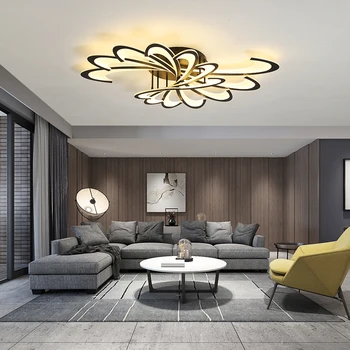 Modern, Simplu, LED Lumina Plafon Pentru luat Masa, Living cu Montare pe Suprafață Dormitor Interior Acasă Creative Alb sau Negru Noul Panou Lampa