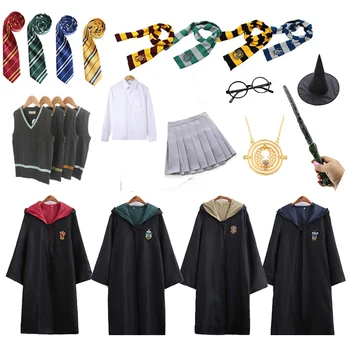 Copii Adulți Potter Costum De Ochi-De-Șoim Astropufii Viperinilor Mantie Hermione Uniformă Școlară Costum De Halloween Cosplay