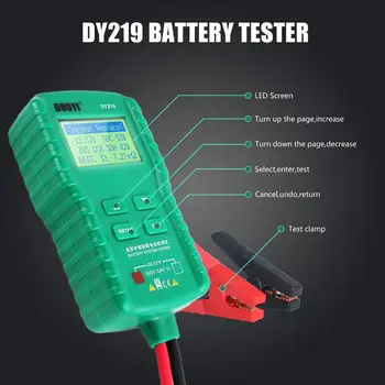 DUOYI DY219 12V Incarcator de Baterii Auto Tester Digital Auto AH 2000CCA Baterie de Tensiune de Testare de Încărcare Analizor de Instrumente de Diagnosticare
