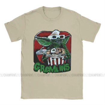 Men ' s T-Shirt Gremlins plin de Umor Bumbac Tricouri Maneca Scurta Gizmo 80 Film Mogwai Monstru, Groază Retro Sci Fi Tricouri 4XL 5XL