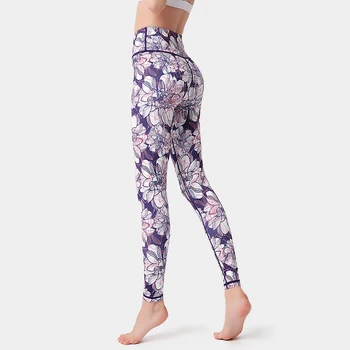 Noi Femeile Print Pantaloni de Yoga Talie Mare Sport Femei Jambiere de Fitness iute Uscat Funcționare Jogging Dresuri Antrenament sală de Gimnastică Jambiere XL