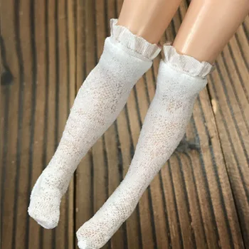 5pairs/lot Ciorapi de Dantelă pentru Blythe 1:6 Papusa Șosete Pentru Barbie Coapsei Deasupra Genunchiului Ciorap Pentru Momoko OB Azone 1/6 Papusa
