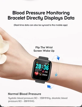 Y68 Ceas Inteligent Bărbați Femei D20 Bluetooth Smart Band Tensiunii Arteriale Monitor de Ritm Cardiac Tracker de Fitness Smartwatch pentru Android IOS