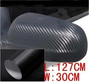 30cmx127cm 3D Fibra de Carbon de Vinil Masina Folie Foaie Rola de Film și Decalcomanii autocolante Auto Motociclete de Styling Auto Accesorii de Automobile