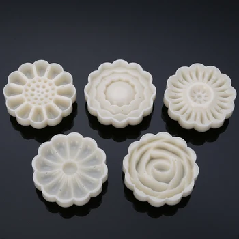3D Mooncake Mucegai Floare Trandafir Fondant Tăietori Cookie Biscuiti Bomboane Mucegai DIY de Mână de Presă Mucegai Instrumente de Gătit 1 Butoi de 6 Timbre