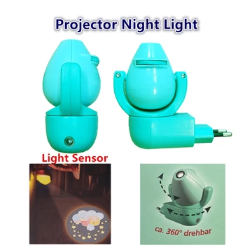 Proiector LED 6 Imagini Senzor de Stele, Luna de Animale Proiector UE Plug Lumina de Noapte Lampă pentru copii Copii Copii Decorare Dormitor