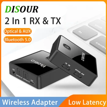 DISOUR Latență Scăzută Multipunct Bluetooth Audio 5.0 Transmițător Receptor SPDIF Optic 3.5 mm AUX RCA Stereo Wireless Adapter TV PC