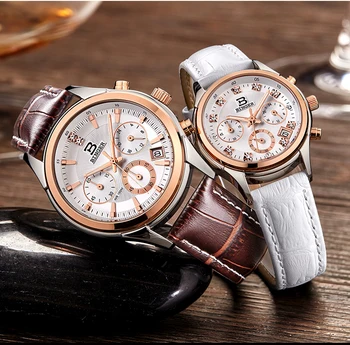 Binger 2019 câteva ceasuri Elveția lux quartz impermeabil bărbați ceas curea din piele, Cronograf Ceasuri de mana BG6019