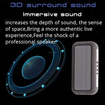 Portabile fără Fir Bluetooth Boxe Mini Incinta Blutooth Difuzorul de Muzica de Radio USB TF în aer liber 3D Stereo Surround rezistent la apa